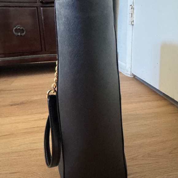 Michael Kors Black Tote with Gold Chain - Picture 5 of 9